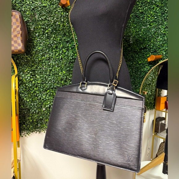 Louis Vuitton Black Epi Riviera large Handbag Briefcase - Picture 1 of 10